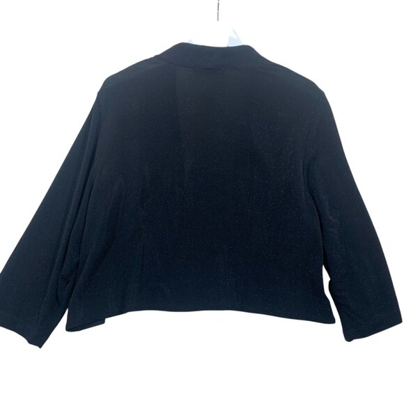 plus size bolero Glitter womens 3/4 Sleeve shrug  Additional Elle black size 2x - Picture 2 of 9
